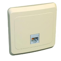 Розетка компьютерная 1-м СП RJ-45 кремовый Розетка компьютерная 1-м СП RJ-45 кремовый