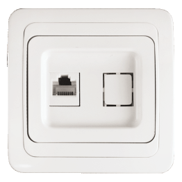 "Лондон" Розетка RJ-45 1-мест. бел. ЭКФ "Лондон" Розетка RJ-45 1-мест. бел. ЭКФ