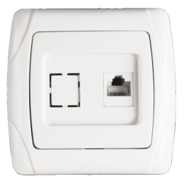 "Мадрид" Розетка RJ-45 1-мест. бел. ЭКФ "Мадрид" Розетка RJ-45 1-мест. бел. ЭКФ
