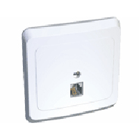 Розетка компьютерная 1-м СП RJ-45 белая Розетка компьютерная 1-м СП RJ-45 белая